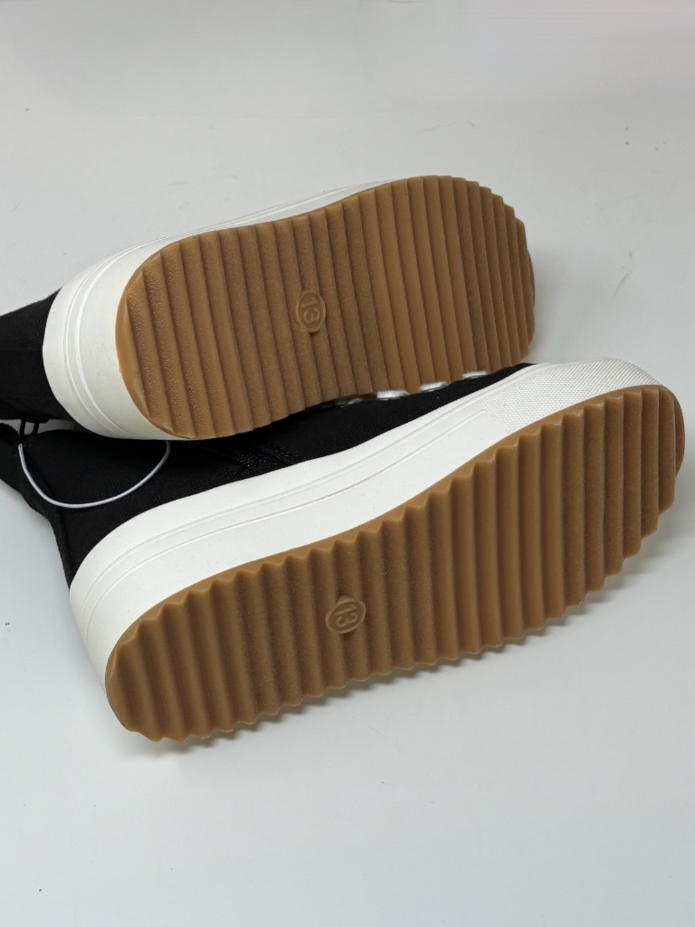 Art Class Kids Size 13 Blakely High Top Sneakers Shoes Black White Side Zips - Picture 7 of 8